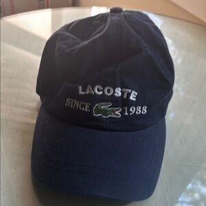 Lacoste Blue Baseball Hat with Crocodile Logo